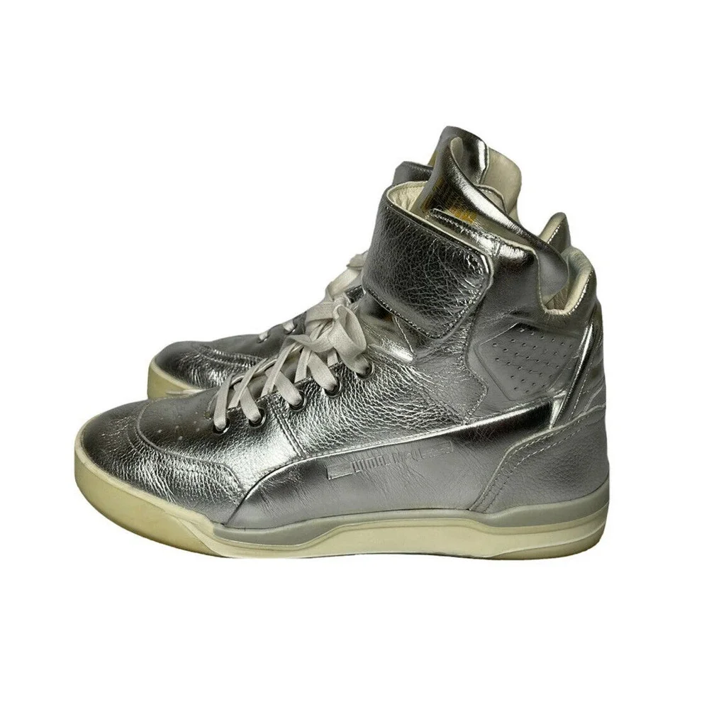 Mens Alexander Mcqueen x Puma Move Mid Metallic Silver Sneakers 361673-01 US 8.5